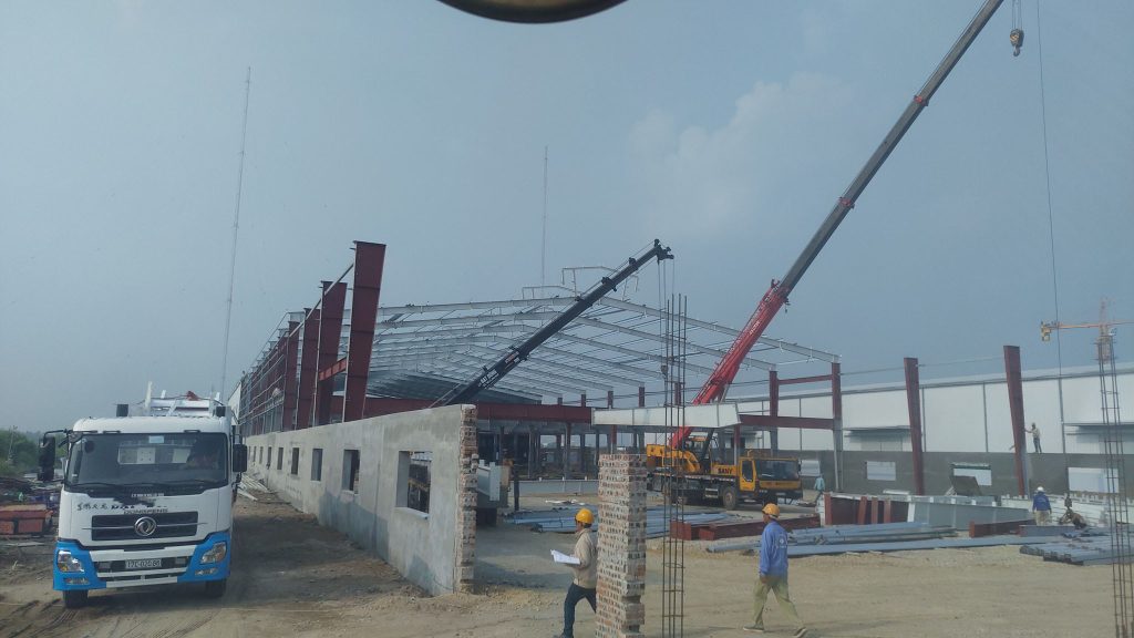 Dịch vụ cho thuê cẩu tại Thái Bình ở các khu công nghiệp nhà máy