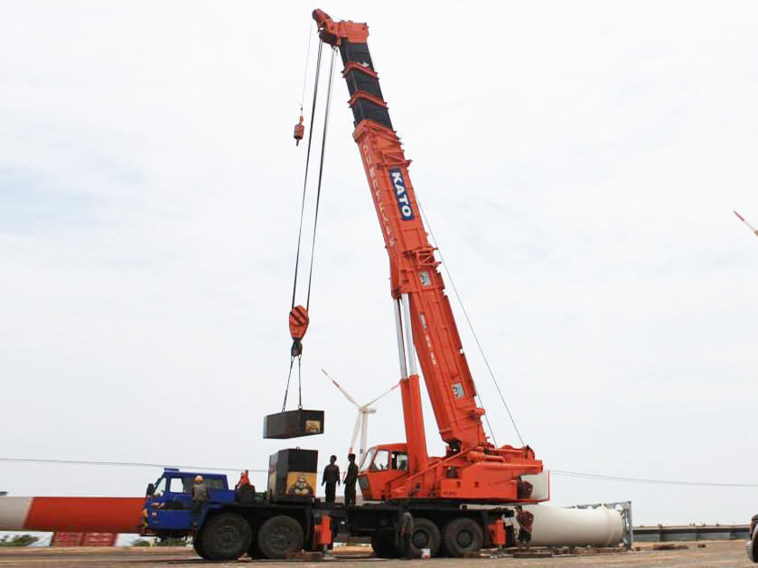 Cho thuê xe cẩu tại Hải Phòng thi công xây dựng