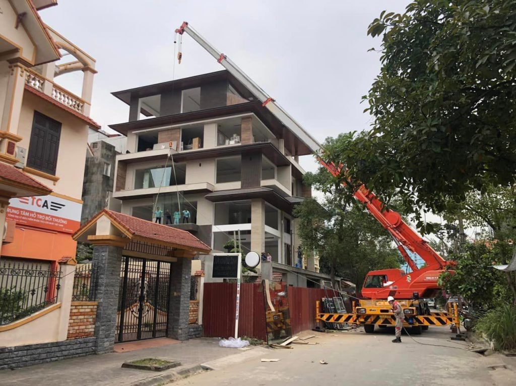 Dịch Vụ Cho Thuê Xe cẩu Tại Long Biên, Hà Nội Cho thuê xe cẩu tại Đức Giang Long Biên
